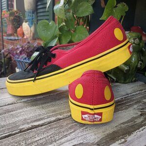 Vans Disney Authentic Shoes Mickey Mouse 90th Anniversary Women's 8.5/men's 7